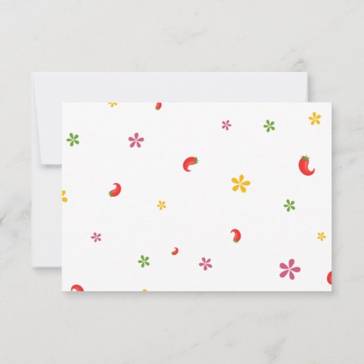 メキシコのフィエスタ誕生日サンキューカードと写真 招待状 (裏面)