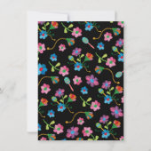 メキシコのフィエスタ誕生日パーティー刺繍インビ 招待状 (裏面)