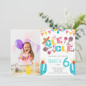 メキシコのフィエスタ誕生日写真 招待状 (スタンド正面)