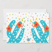 メキシコのフィエスタ誕生日写真 招待状 (裏面)