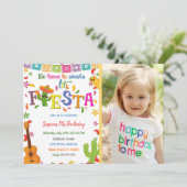 メキシコのフィエスタ誕生日招待状と写真 招待状 (スタンド正面)