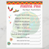 メキシコのフィエスタ赤ちゃんシャワー🎉おもしろい質問ゲーム チラシ (正面)