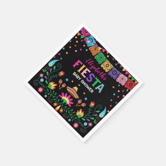 メキシコのフィエスタ赤ちゃんシャワー党の好意 スタンダードカクテルナプキン (角)