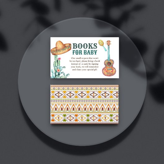 メキシコのフィエスタ赤ちゃんシャワー本リクエスト エンクロージャーカード