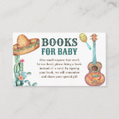 メキシコのフィエスタ赤ちゃんシャワー本リクエスト エンクロージャーカード (正面)