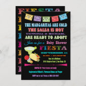 メキシコのフィエスタ養子縁組の赤ちゃんシャワー 招待状 (正面/裏面)