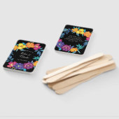 メキシコのフィエスタ鮮やかな水カラー花模様結婚ズ ハンドファン (組立なし)