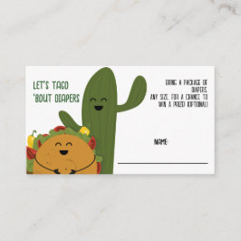 メキシコのフィエスタ タコ カップル おむつくじ エンクロージャーカード