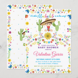 メキシコのフィエスタ、小さなムチャチョ少年の赤ちゃんシャワー 招待状