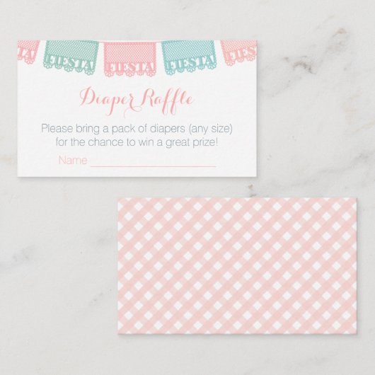 メキシコのフェスタの赤ちゃんシャワーが本を持ってくる エンクロージャーカード (正面/裏面)