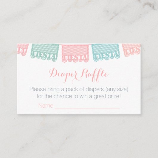 メキシコのフェスタの赤ちゃんシャワーが本を持ってくる エンクロージャーカード (正面)