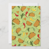 メキシコのフェスタの赤ちゃん感謝していシャワーユー サンキューカード (裏面)