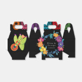 メキシコのフェスタ水彩鮮やかな花結婚の色 フェイバーボックス (折り畳みなし)