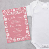 メキシコのフォークアートシエリートリンドほこりっぽいピンク 招待状