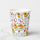 メキシコのフォークアートパターンギター 紙コップ (右)