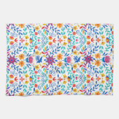 メキシコのフォークアートパターン キッチンタオル (横)