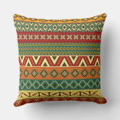 メキシコのフォークアートパターン クッション (裏面)