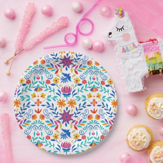 メキシコのフォークアートパターン ペーパープレート (パーティー)