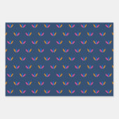 メキシコのフォークアートパターン ラッピングペーパーシート (正面2)