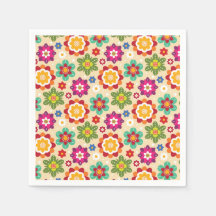 メキシコのフォークアート花のパターン