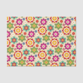 メキシコのフォークアート花のパターン 薄葉紙
