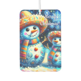 メキシコのフォークアート雪だるま雪だるま雪の人々 カーエアーフレッシュナー