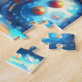 メキシコのフォークアート雪だるま雪だるま雪の人々 ジグソーパズル (側面)