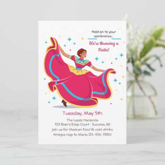 メキシコのフォークダンサー 招待状 (スタンド正面)