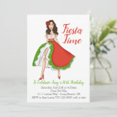 メキシコのフォークダンサー – 30歳の誕生日フィエスタ  招待状 (スタンド正面)
