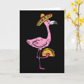 メキシコのフラミンゴタコスカイエンシマヨフィエスタA カード (黄色い花)