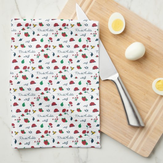 メキシコのフリーダ・カーロ|のハート キッチンタオル (四つ折り)