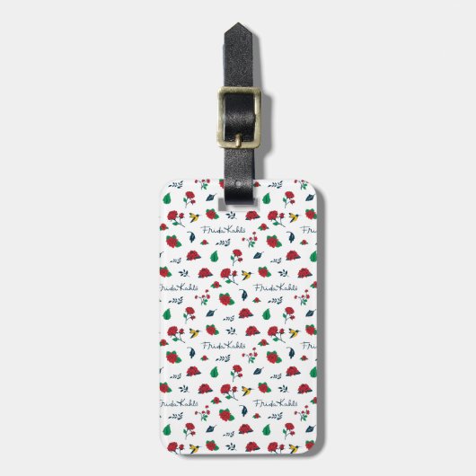 メキシコのフリーダ・カーロ|のハート ラゲッジタグ (正面縦)