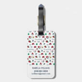 メキシコのフリーダ・カーロ|のハート ラゲッジタグ (裏面縦)