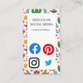 メキシコのフルーツデリ市場フォールド工芸品 名刺 (裏面)