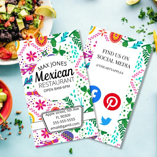 メキシコのフルーツデリ市場折り畳み機 名刺