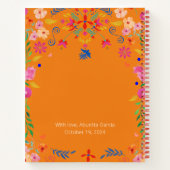 メキシコのフローラアートネームレシピ予約キッチンギフト ノートブック (裏面)