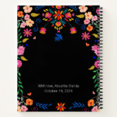 メキシコのフローラアートネームレシピ予約キッチンギフト ノートブック (裏面)