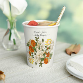 メキシコのフローラシンコデマヨ赤ちゃんシャワー 紙コップ