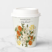 メキシコのフローラシンコデマヨ赤ちゃんシャワー 紙コップ (正面)