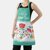メキシコのフローラシーグリーンカラフル エプロン (インサイチュ)