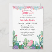 メキシコのフローラセニョリタ赤ちゃんシャワー 招待状 (正面)