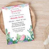 メキシコのフローラセニョリタ赤ちゃんシャワー 招待状