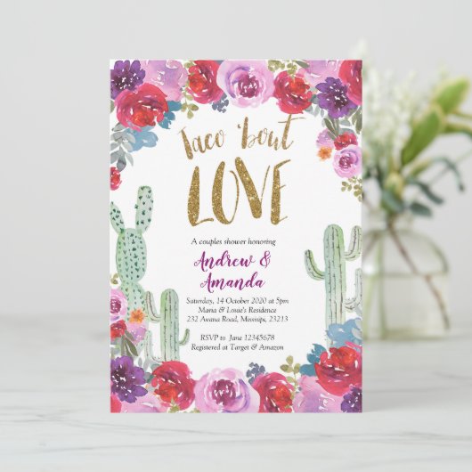 メキシコのフローラタコブウラブ招待状 招待状 (スタンド正面)