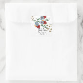 メキシコのフローラフェイクグリッターフェスティバルド結婚ット スクエアシール (バッグ)