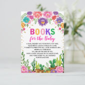 メキシコのフローラフェスタ赤ちゃんシャワーが本を持ってくる エンクロージャーカード (スタンド正面)
