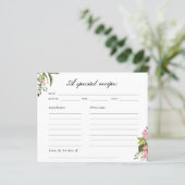 メキシコのフローラブライダルシャワーレシピカード (スタンド正面)