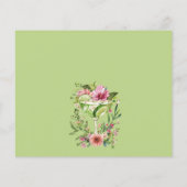 メキシコのフローラブライダルシャワーレシピカード (裏面)