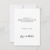 メキシコのフローラベビーで開花ベビーシャワー サンキューカード (裏面)