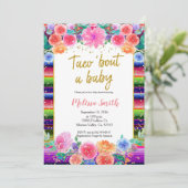 メキシコのフローラベビーシャワータコバウトベビー 招待状 (スタンド正面)