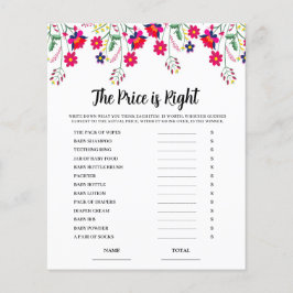 メキシコのフローラ価格は正しいベビーゲームカード